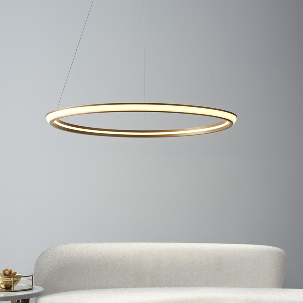Ledowy ring wiszący L&-1102254 Light& 41W 3000K pierścień złoty