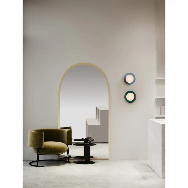 Naścienna lampa porcelanowa MALVANO LE45264 okrągła zielona