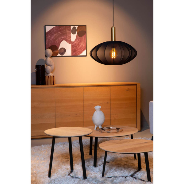 Lampa wisząca nad stół Corina 03447/52/30 klosz siatka czarna złota