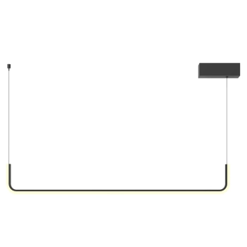 Liniowa ledowa lampa wisząca Urus PO644 LED 17W 3000K do kuchni czarny