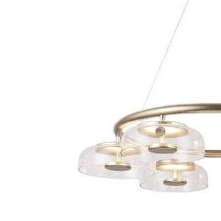 Lampa wisząca CGTIG6 Copel szklana zwis LED 42W 4000K ring złoty przezroczysty