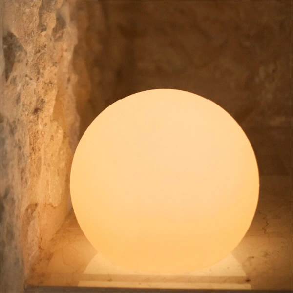 Zewnętrzna lampa stojąca kulista BULY 3131 LED 3W 2700K IP65 biała