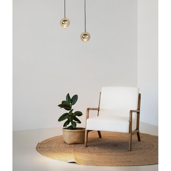 Szklana wisząca lampa Ojo MSE1501100311 Moosee LED 7W 3000K złota