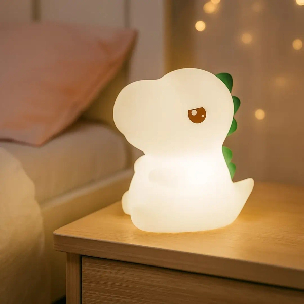 Dziecięca lampka nocna Dino ML2265 LED 1W 3000K RGB dinozaur biały