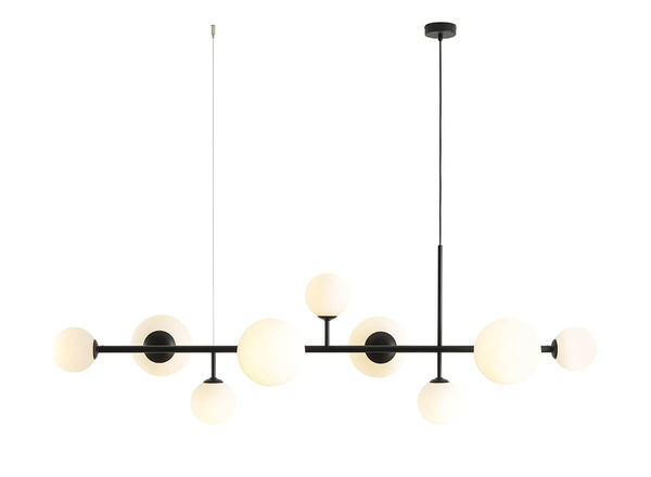 Loftowa lampa wisząca Dione 1092N1 nad wyspę czarna biała