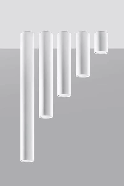 LAMPA sufitowa SL.0435 metalowa OPRAWA tuba downlight biała