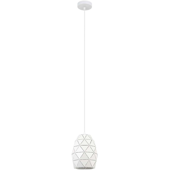 LAMPA wisząca HARLEY MDM-3480/1 W Italux metalowa OPRAWA geometryczny zwis biały