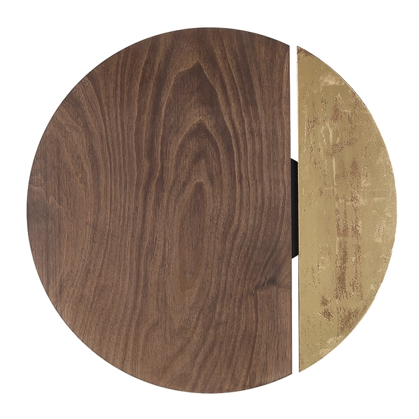 Okrągły kinkiet salonowy Sun 7651 ekologiczny LED 15W 3000K drewno