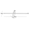 Ledowy kinkiet Line 6243A1203 Elkim LED 10W 4000K do przedpokoju czarny