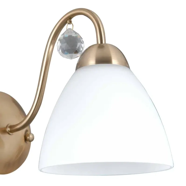 Kinkiet ścienny do salonu Lugano WL-5643-1-HBR metalowy chrom biały