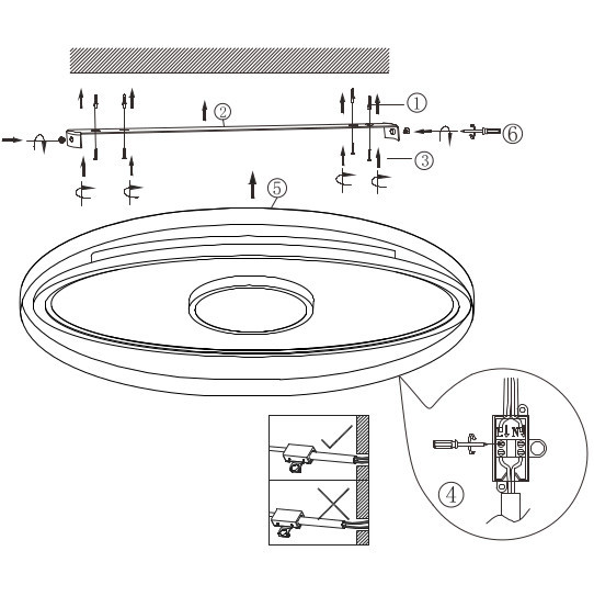 Plafon LAMPA sufitowa LEOLA 48016-60 Globo okrągła OPRAWA metalowa LED 60W 3000K - 6000K z pilotem biała