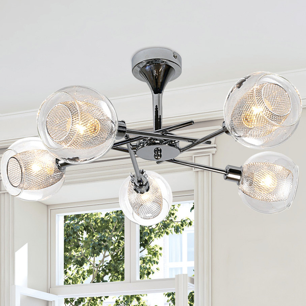 Plafon Ozzo 35-72252 metalowa szklane kule balls przezroczyste chrom