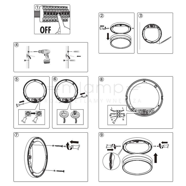 Zewnętrzna LAMPA sufitowa ROLA 6382201118 Lutec metalowa OPRAWA plafon LED 13W 3000K okrągły IP54 szary