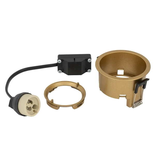 Okrągłe oczko wpuszczane CUP 10791 do salonu złote