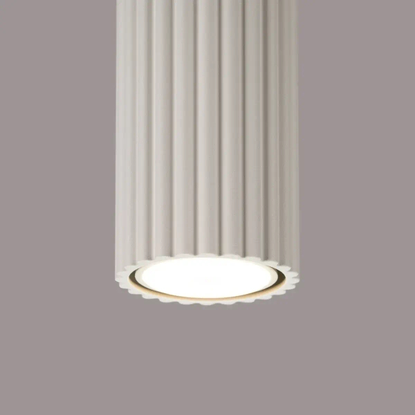 Sufitowa lampa ryflowana KARBON SL.1587 tubka do salonu beżowa