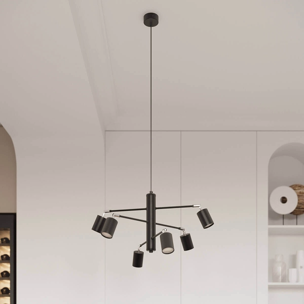 Wisząca lampa loftowa Lemmi SL.1207 nad stół tuby czarna