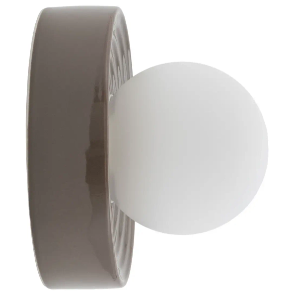 Ścienna lampa kula CLAY 11750 do salonu szklana biała brąz