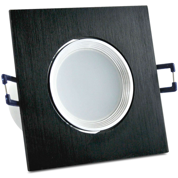 Podtynkowa LAMPA sufitowa MOON OLAL 301857 Polux wpust OPRAWA LED 6,5W 3000K do zabudowy IP40 szczotkowany czarny