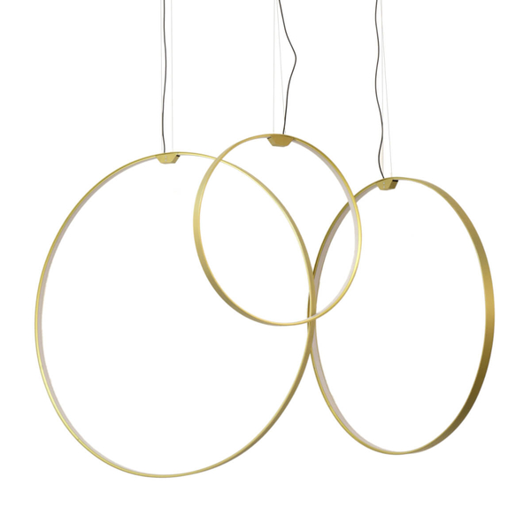 Salonowa lampa wisząca Acirculo ST-10453P/D600A gold Step LED 72W 3000K ring złoty