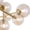 Modernistyczna LAMPA sufitowa DALLAS MOD545PL-20G Maytoni plafoniera OPRAWA szklana molekuły plafon bursztynowe złote