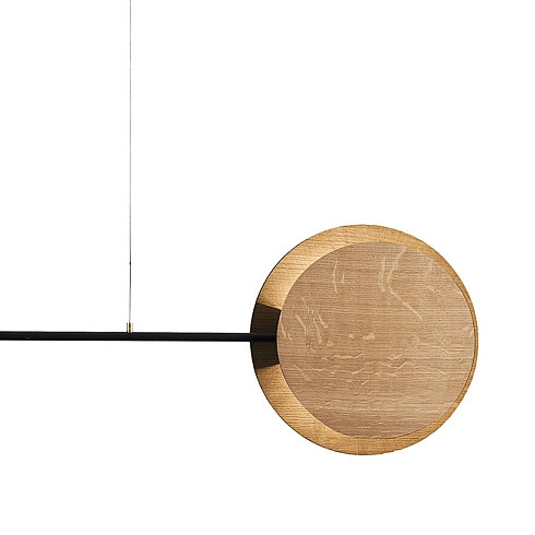Skandynawska lampa wisząca Minimal 9375 drewniane koła do kuchni
