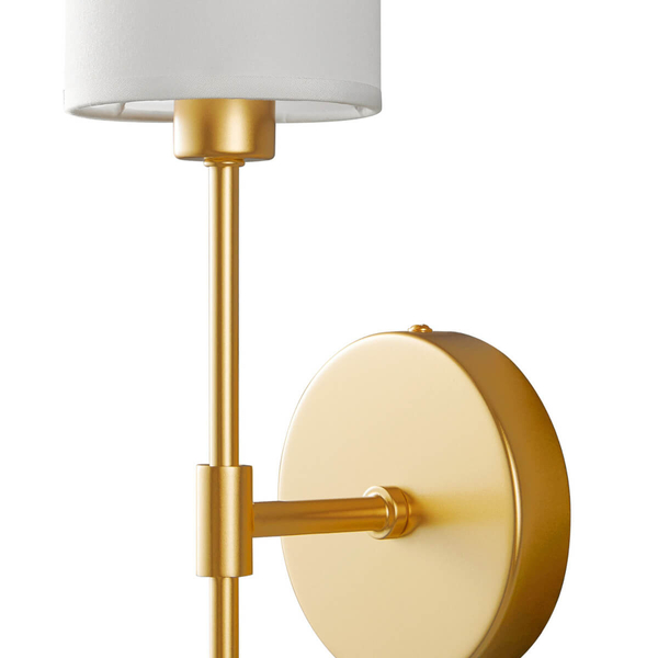 Ścienny kinkiet DARLING ST-9501W GOLD z abażurem złoty biały