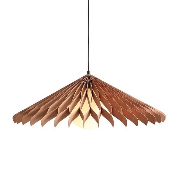 Wisząca lampa skandynawska do salonu SUN 1140G_XL Aldex drewniany