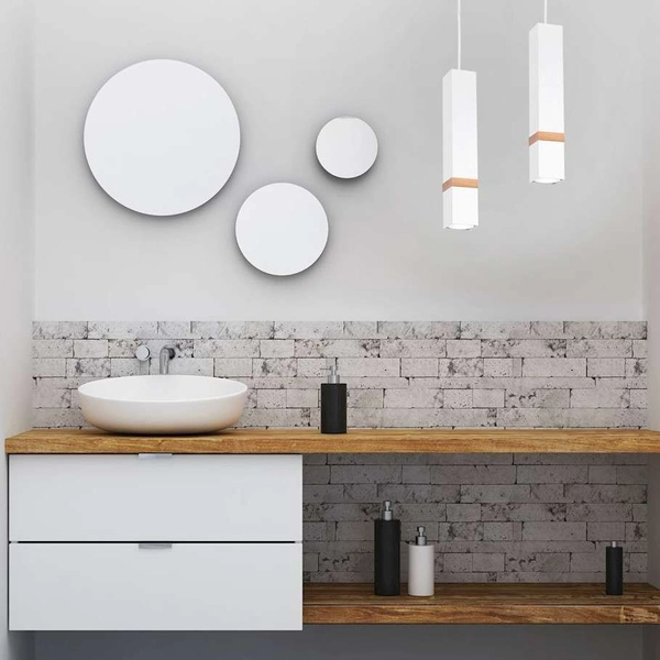 LAMPA wisząca VIDAR MLP5408 Milagro metalowa OPRAWA prostokątny ZWIS skandynawski biały