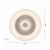 Plafon sufitowy VERTIGO biały glamour LED 30W 2700-5000K z pilotem regulowana barwa 14383-16