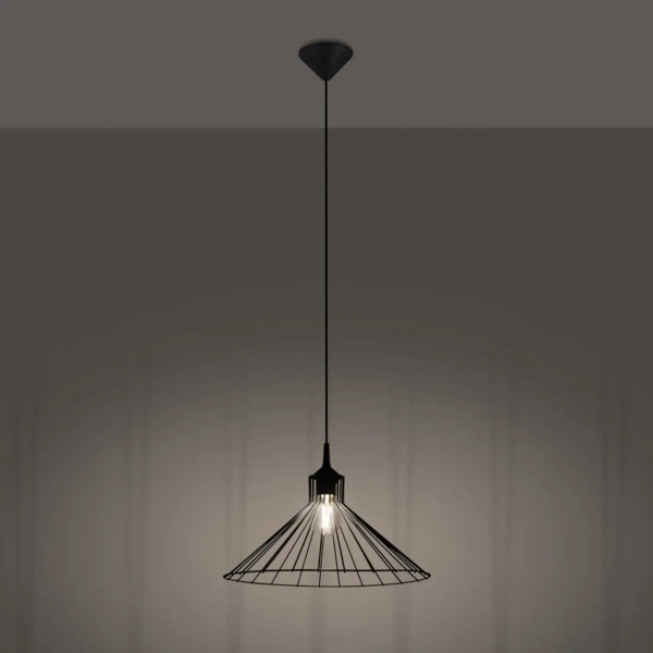 Lampa wisząca EDA SL.1186 czarna metalowa 1xE27 do salonu jadalni