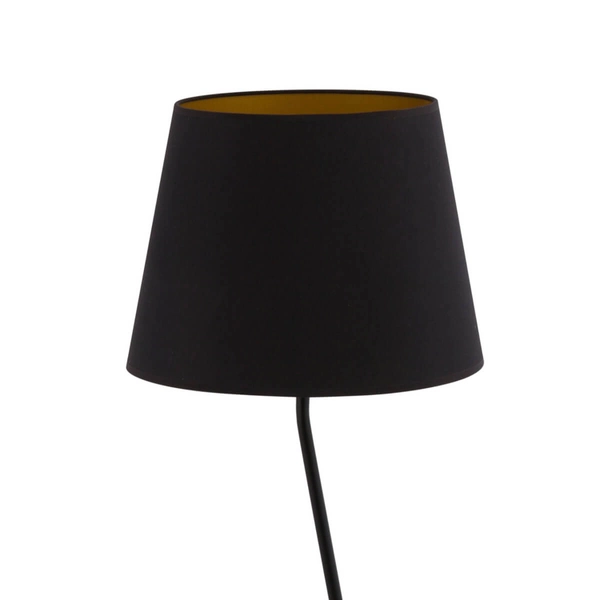 Podłogowa lampa do salonu Lizbona 50229 abażurowa czarna miedziana