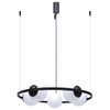 Wisząca lampa kuchenna ORBIT 5011 Zumaline kule ring biała czarna