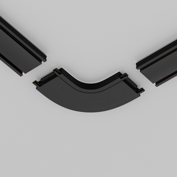 Półokrągły łącznik Radity TRA084CR-11B do szyn magnetycznych czarny