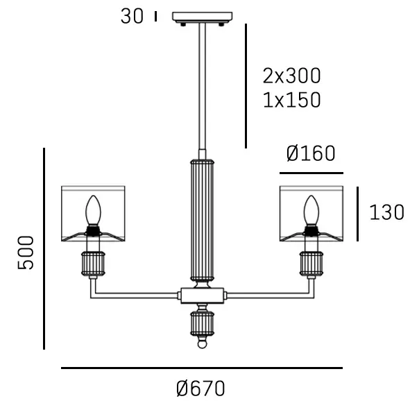 Lampa wisząca do sypialni SUTTON P06446NI-WH biała nikiel