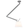 Pokojowa lampa wisząca Zyta na wysięgniku aluminium biała
