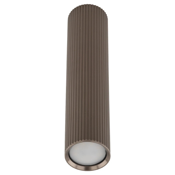 Nowoczesna sufitowa lampa Tube 11029 tuba żebrowana brązowy