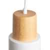 Skandynawska wisząca lampa Vita ABR-ZE27-VITA-B drewniana biała