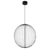 Druciana wisząca lampa NELSON czarna P0677 1xLED 31W 3000K loftowa kula