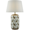 Ceramiczna lampa stołowa Tigris TIG422+PYR182 Dar Lighting pantera ecru