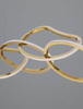 Designerska lampa wisząca CELAYA LE42760 rings LED 50W 3000K złota