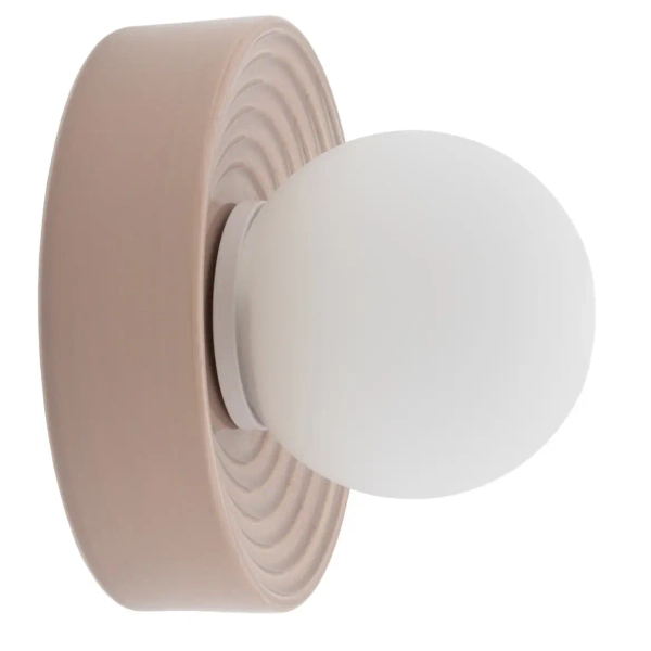 Ceramiczna naścienna lampa CLAY 11748 szklana kulista biała szara