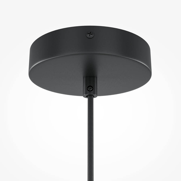 Pojedyncza lampa wisząca Roots MOD193PL-01W do jadalni czarna beżowa