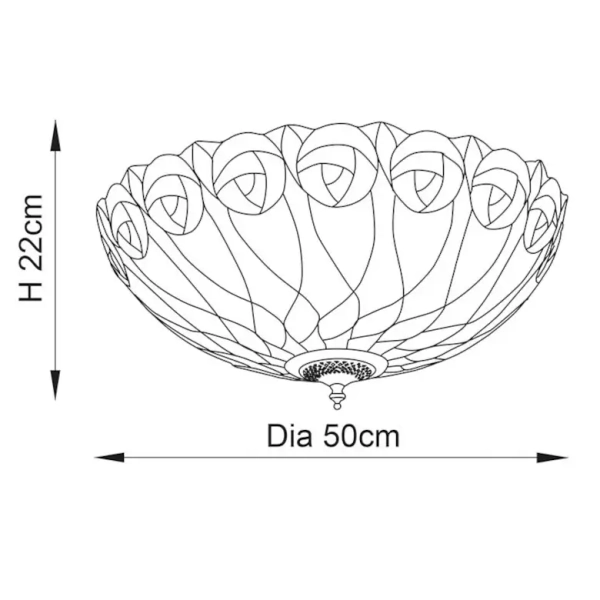 Dekoracyjna lampa sufitowa Hutchinson 64173 szklana klasyczna brązowa