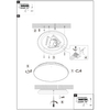 Plafon okrągły TARUG 41003-20 Globo LED 20W 3000K nad wyspę biały