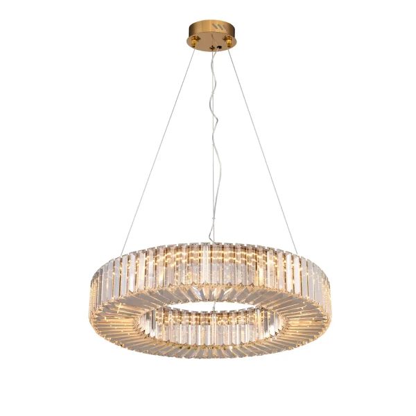Żyrandol glamour CRISTAL ST-10625P-60 złota transparentna szklana LED 60W 3000K do salonu