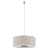 Tkaninowa lampa wisząca CEDRO 11665 z abażurem beżowa