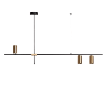 Nowoczesna lampa wisząca Cazzata ABR-LWL-CAZZ-Z tubki metalowe złote czarne