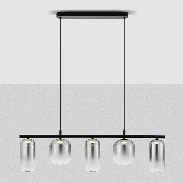 Wisząca lampa szklane tuby ANUCO LE44612 LED 19W 3000K szary