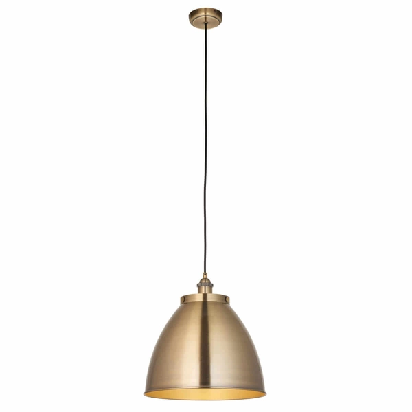 Kopułowa lampa wisząca nad stół Franklin 98744 Endon metalowa mosiądz
