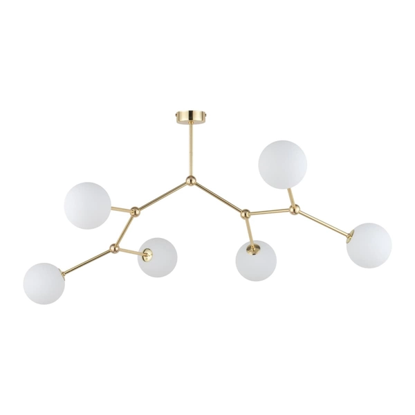 Lampa sufitowa molekułowa Fairy 3532 TK Lighting mleczne kule złota
